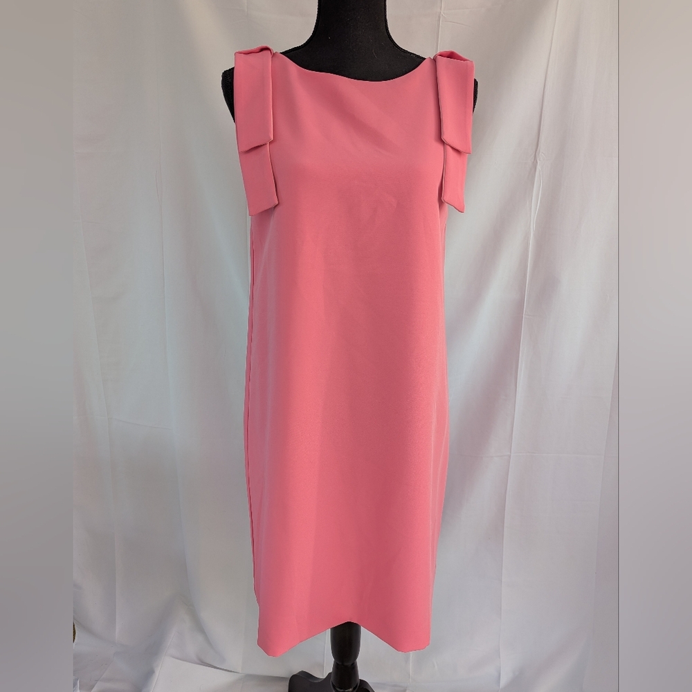ABBEY GLASS Pink Bow Shift Dress - Size S‎ Barbiecore